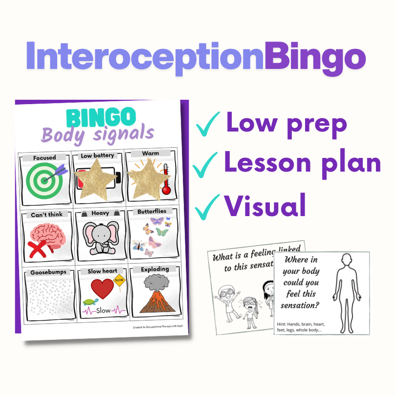Interoception Bingo K to Year 1 resource preview