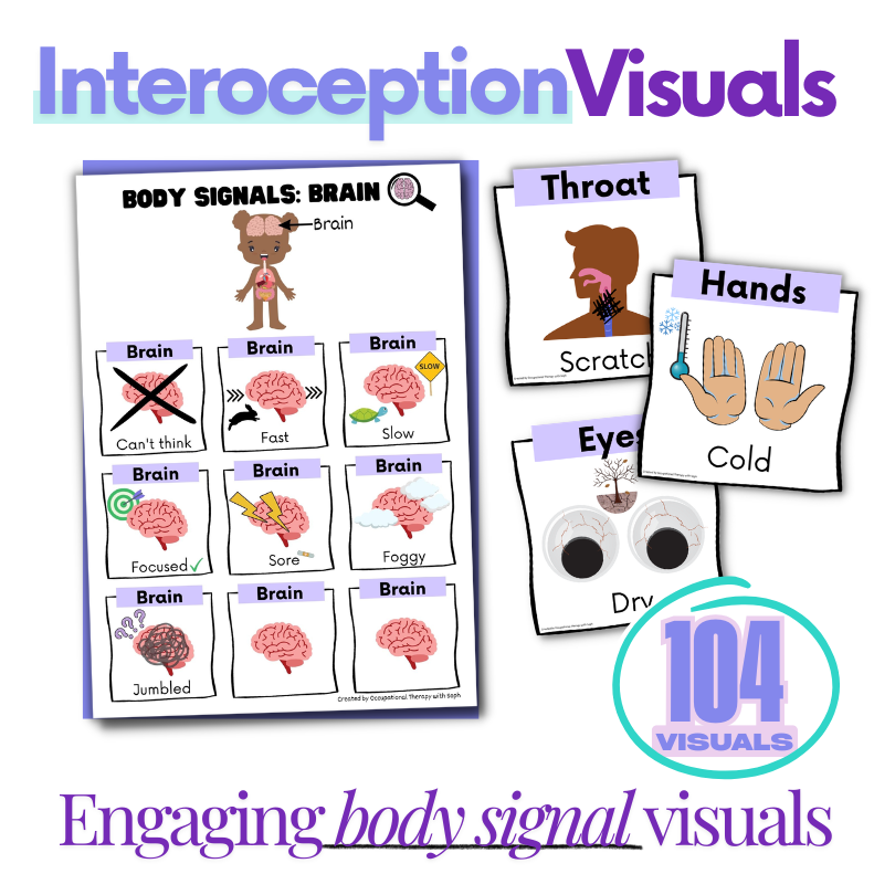 Body Signals Visuals — 85 interoception sensation cards resource preview